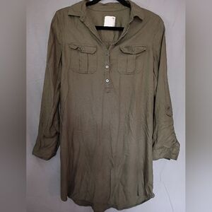 SO Green Button Down Shirt